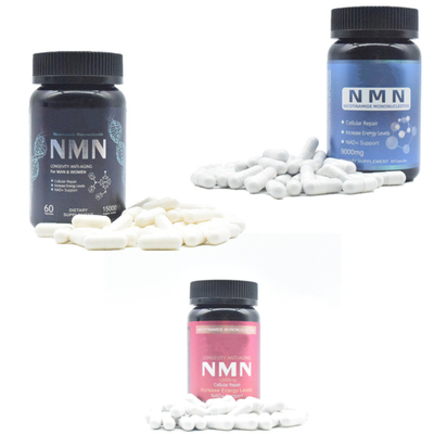 Увеличение энергии капсулы дополнения долговечности 600mg чистое Nmn