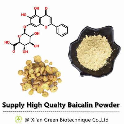 Зеленая выдержка Baicalin 80% 85% 90% 98% CAS тюбетейки Baical особой чистоты поставки Biotech НЕТ: 21967-41-9