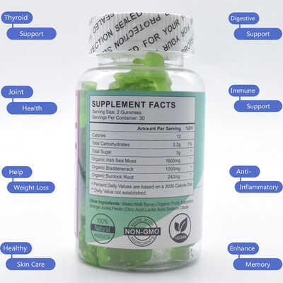 Витамин биотина поддержки тиреоида дополняет Gummies с Folate рибофлавина