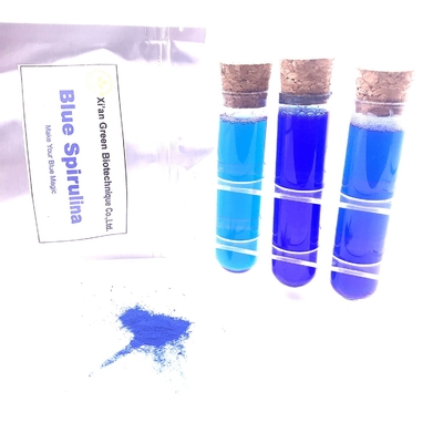 Чистый фикоцианин Spirulina расцветок еды ISO естественный голубой пудрит значение E18