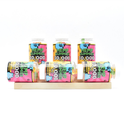 Качество еды 60 Gummies боли отпуска 25mg пеньки CBD GMP камедеобразное в бутылку